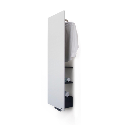 Vasco Niva Bath Accessoire de radiateur 3 planches et 1 porte-vêtement H=202cm Noir à relief (RAL9005)