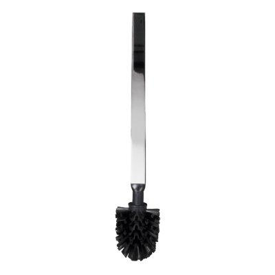 Emco Universel Tête de brosse WC noir avec bâton chrome