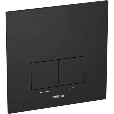 Wisa XS Plaque de commande dualflush plastique mat noir