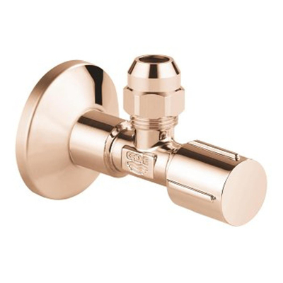 Grohe Hoekstopkraan - knel - 1/2x3/8 inch - met metalen greep - warm sunset (koper)