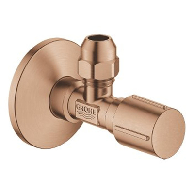 GROHE Robinet d'équerre auto-freinant avec anneau teflon 1/2"x3/8" avec poignée métale Warm sunset brossé (cuivre)