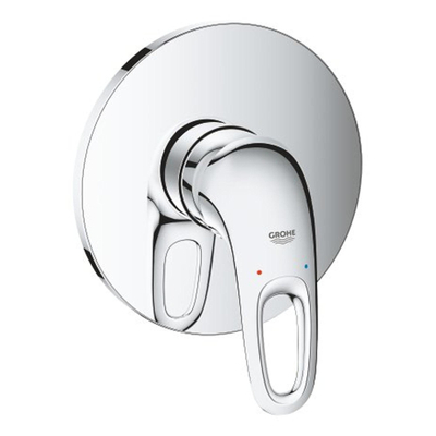 Grohe Eurostyle New Mitigeur thermostatique encastré - 1 bouton - sans inverseur - poignée ouverte - chrome