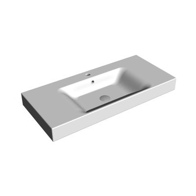 Royal plaza Merlot lavabo pour meuble 1 trou de robinet 100x45 blanc céramique