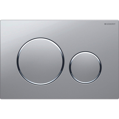 Geberit Sigma20 bedieningplaat met frontbediening voor toilet 24.6x16.4cm chroom - look - mat - TWEEDEKANS