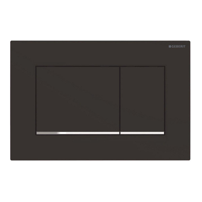 Geberit Sigma20 bedieningsplaat - 2-toets spoeling - vierkant - mat zwart chroom