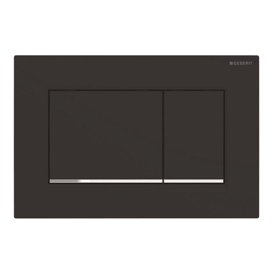 Geberit Sigma30 bedieningplaat met dualflush frontbediening voor toilet 24.6x16.4cm zwart mat TWEEDEKANS