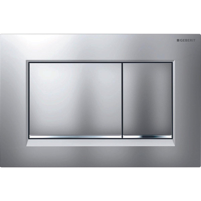 Geberit Sigma20 plaque de commande - chasse à 2 touches - carré - chrome mat