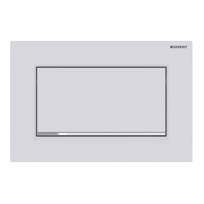 Geberit Sigma10 bedieningsplaat - 2-toets spoeling - rechthoekige knoppen - matwit/easy-to-clean - mat wit