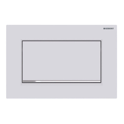 Geberit Sigma30 bedieningplaat met frontbediening voor toilet 24.6x16.4cm wit mat