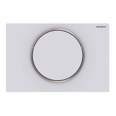 Geberit Sigma10 plaque de commande - chasse à 2 touches - bouton rond - blanc mat/easy-to-clean