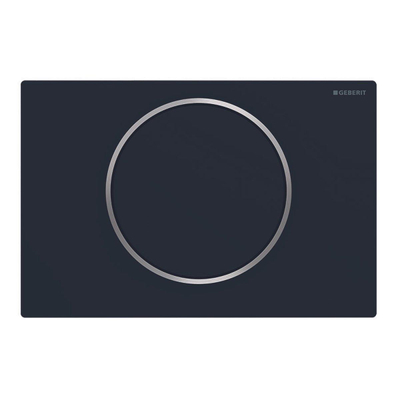 Geberit Sigma10 bedieningsplaat - spoel-stop spoeling - rond - matzwart/easy-to-clean - mat zwart