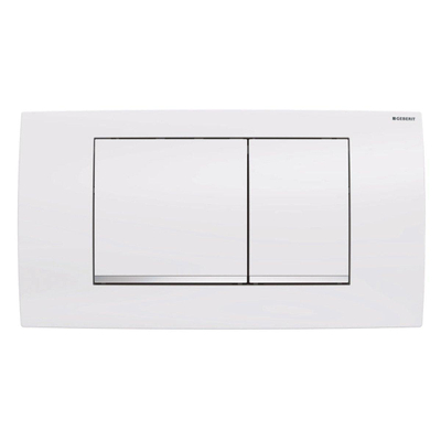 Geberit Twinline Bouton de commande WC 34x18.5cm Blanc/chrome/blanc SECOND CHOIX