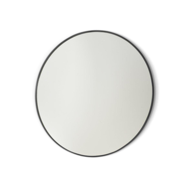 Royal Plaza Merlot miroir 100x100cm sans éclairage rond Verre Noir mat