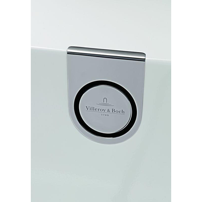 Villeroy & Boch vidage de baignoire avec alimentation pour Oberon 2.0 chrome et blanc brillant