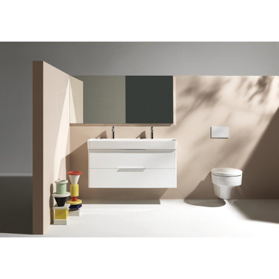Laufen VAL lavabo-meuble 120x42x16cm sans trou de robinet avec trop-plein SaphirKeramik blanc
