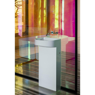 Laufen Sonar lavabo - 41x38x90cm - sans trou de robinet - blanc mat