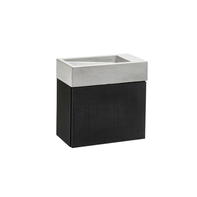 Vtwonen Cube Meuble sous lave-mains droite 40x20cm Chêne Noir