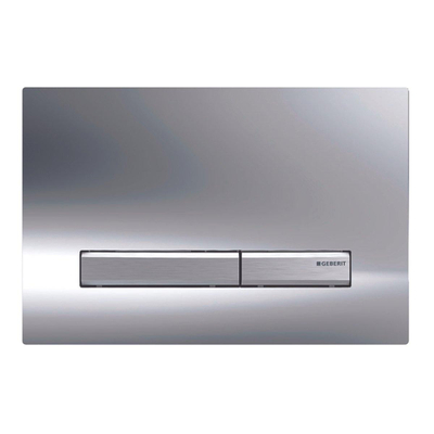 Plaque de commande Geberit Sigma50 - chasse d'eau à 2 boutons - carré - chrome brillant