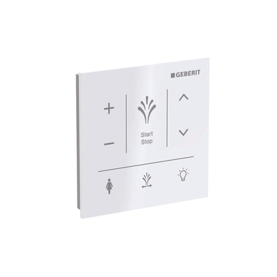 Geberit Aquaclean Sela wandbedieningspaneel 9.3x9.3cm Glas wit OUTLETSTORE
