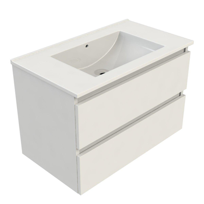 Royal Plaza Talisa Meuble sous lavabo 80x46cm avec vasque laqué blanc