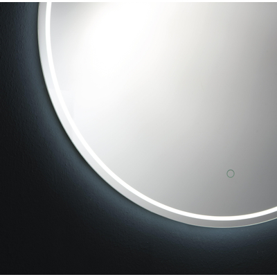 Royal Plaza Merlot spiegel 60x60cm Rond led verlichting geintegreerd inclusief sensor en spiegelverwarming IP44 Glas Zilver