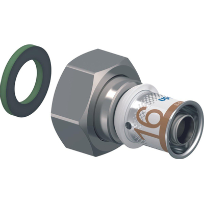 Uponor S-Press Plus raccord à sertir avec écrou douille bi.dr. 16mmx3/4
