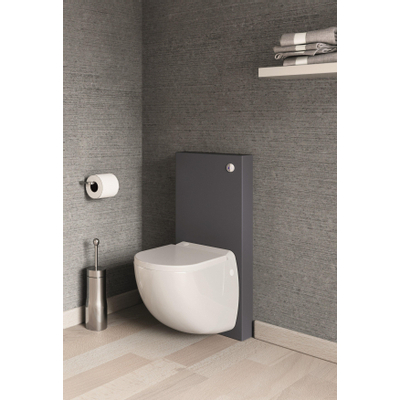 Sanibroyeur Comfort box wandcloset met vermaler - antraciet montageframe/box - inclusief afneembare soft-close zitting - glans wit