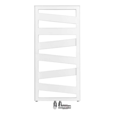 Zehnder Ribbon Radiateur sèche-serviettes 156,7x50cm 621 watts Acier Blanc brillant