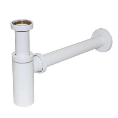 De Beer Siphon design 5/4\X32Mm Avec tube mural Blanc mat"