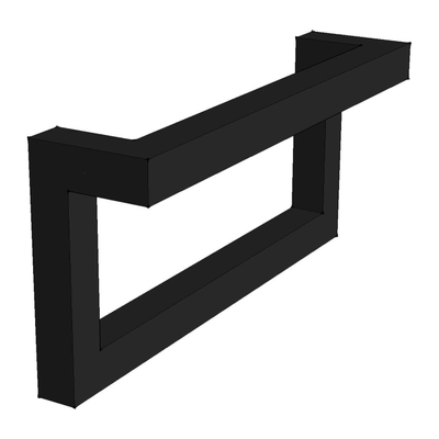 Royal Plaza Merlot Cadre de support lave-mains modèle L gauche 20cm Noir mat