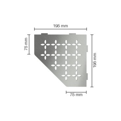 Schluter étagère florale 19,5x19,5cm acier inoxydable brossé