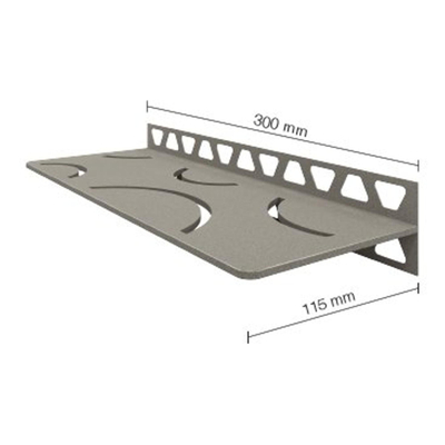 Schluter étagère courbe 30,x11,5cm anthracite foncé