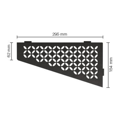 Schluter étagère florale 15,4x29,5cm anthracite foncé