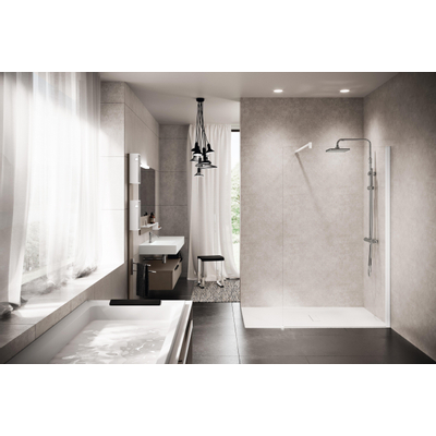 Novellini Kuadra Paroi de douche à l'italienne - 87-90x200cm - blanc mat
