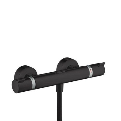 Hansgrohe Ecostat Comfort Mitigeur de douche thermostatique avec raccords mat noir