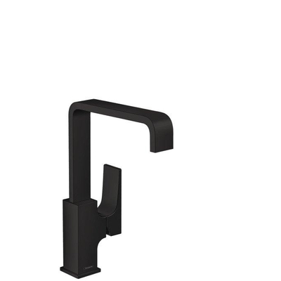 Hansgrohe Metropol Wastafelkraan - 230 met push open waste - met 120° draaibare uitloop 16.5cm - mat zwart