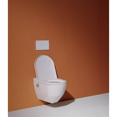 Laufen Cleanet NAVIA WC-douche 40.5x58x37cm évacuation profonde incl. abattant de WC avec couvercle et softclose céramique blanc mat mat