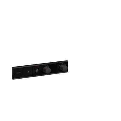 Hansgrohe Rainselect Afbouwdeel - voor inbouw douchekraan - thermostatisch - voor 2 functies - 45.6x90cm - thermostaat - mat zwart
