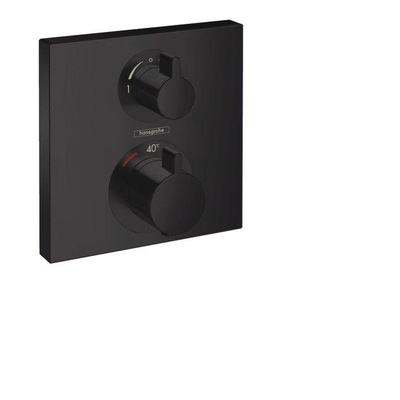 Hansgrohe Ecostat Square Corps encastré pour thermostat avec robinet d'arrêt et inverseur mat noir