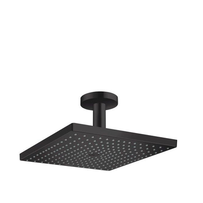 Hansgrohe Raindance E douche de tête - 30x30cm - carré - avec raccord plafond - noir mat