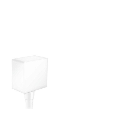 Hansgrohe Fixfit Square Coude mural de raccordement avec clapet anti-retour mat blanc