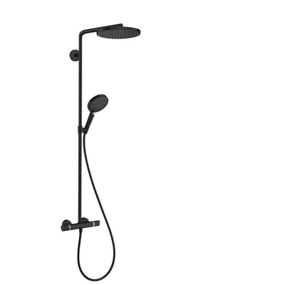Hansgrohe Raindance Select Ensemble de douche pluie - thermostat - pomme de douche 24cm - noir mat