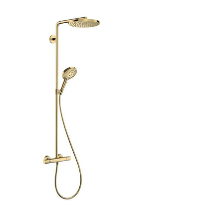 Hansgrohe Raindance Select Ensemble de douche pluie - thermostat - pomme de douche 24cm - polished gold optic (or)