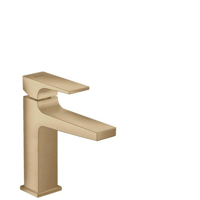 Hansgrohe Metropol 110 wastafelkraan - 18.4cm hoog - push open waste - voorsprong 13.5cm - geborsteld brons