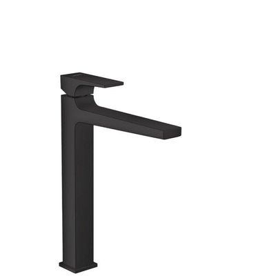 Hansgrohe Metropol Mitigeur lavabo 1 trou 260 avec vidage push open avec bec fixe 20.4cm noir mat