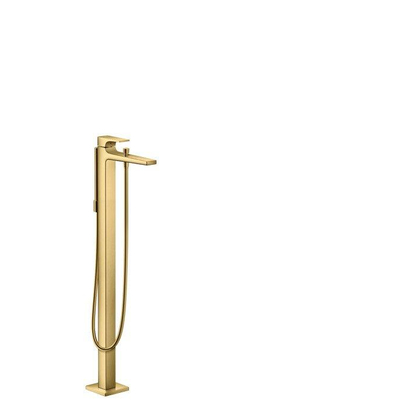 Hansgrohe Metropol afbouwdeel v. vrijstaande badkraan vloermontage met omstel met voorsprong vaste uitloop 23.5cm polished gold