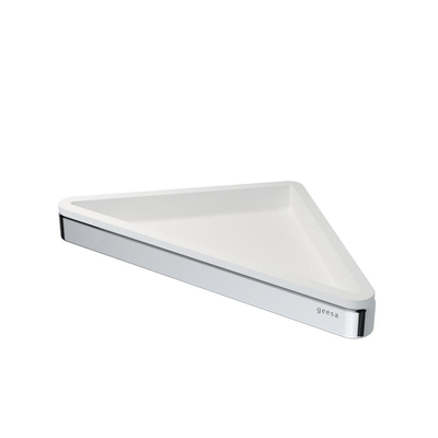 Geesa Frame Étagère d'angle Blanc / Chrome