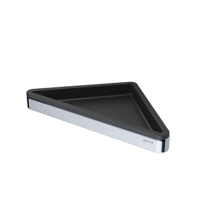 Geesa Frame Étagère d'angle Noir / Chrome