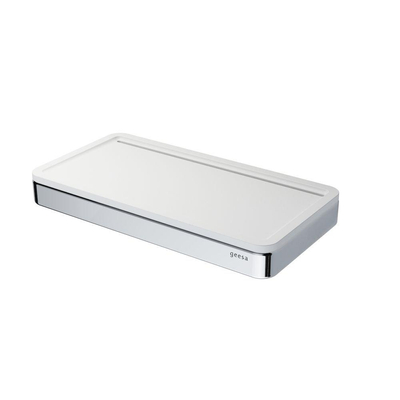 Geesa Frame Tablette universelle 21cm Blanc / Chrome
