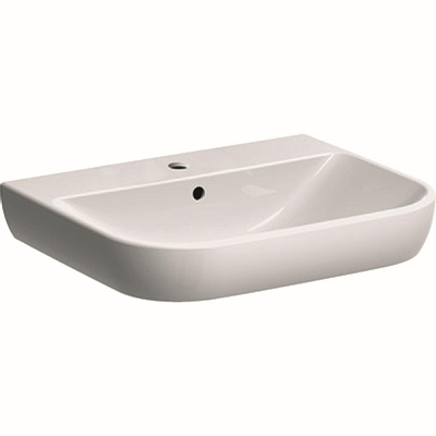 Geberit Smyle wastafel - 60cm - 1 kraangat - met overloop - wit